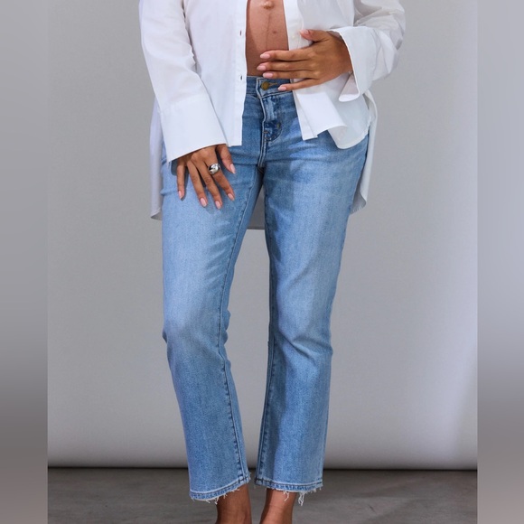 HATCH The Crop Maternity Jean Light Wash Size 30 - Picture 2 of 10